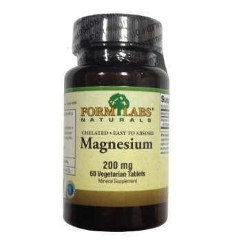 Витамины и минералы Form Labs Chelated Magnesium 200 mg производство США