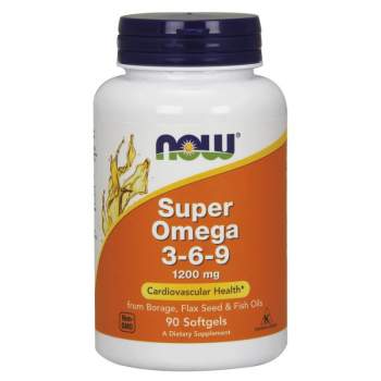 Витамины и минералы NOW Super Omega 3-6-9 1200 мг производство США