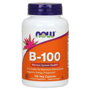 Вітаміни та мінерали NOW Vitamin B-100 Capsules виробництво США