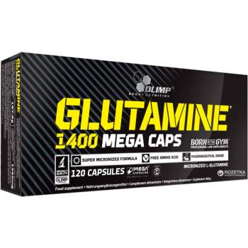Глютамін Olimp L-Glutamine 1400 mega caps виробництво Польща
