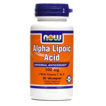 Витамины и минералы NOW Alpha Lipoic Acid 100 mg производство США