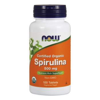 Вітаміни та мінерали NOW Spirulina 500 мг виробництво США