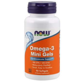 Витамины и минералы NOW Omega-3 Mini Gels производство США